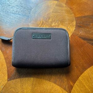 Coach Dark Brown Zip Wallet